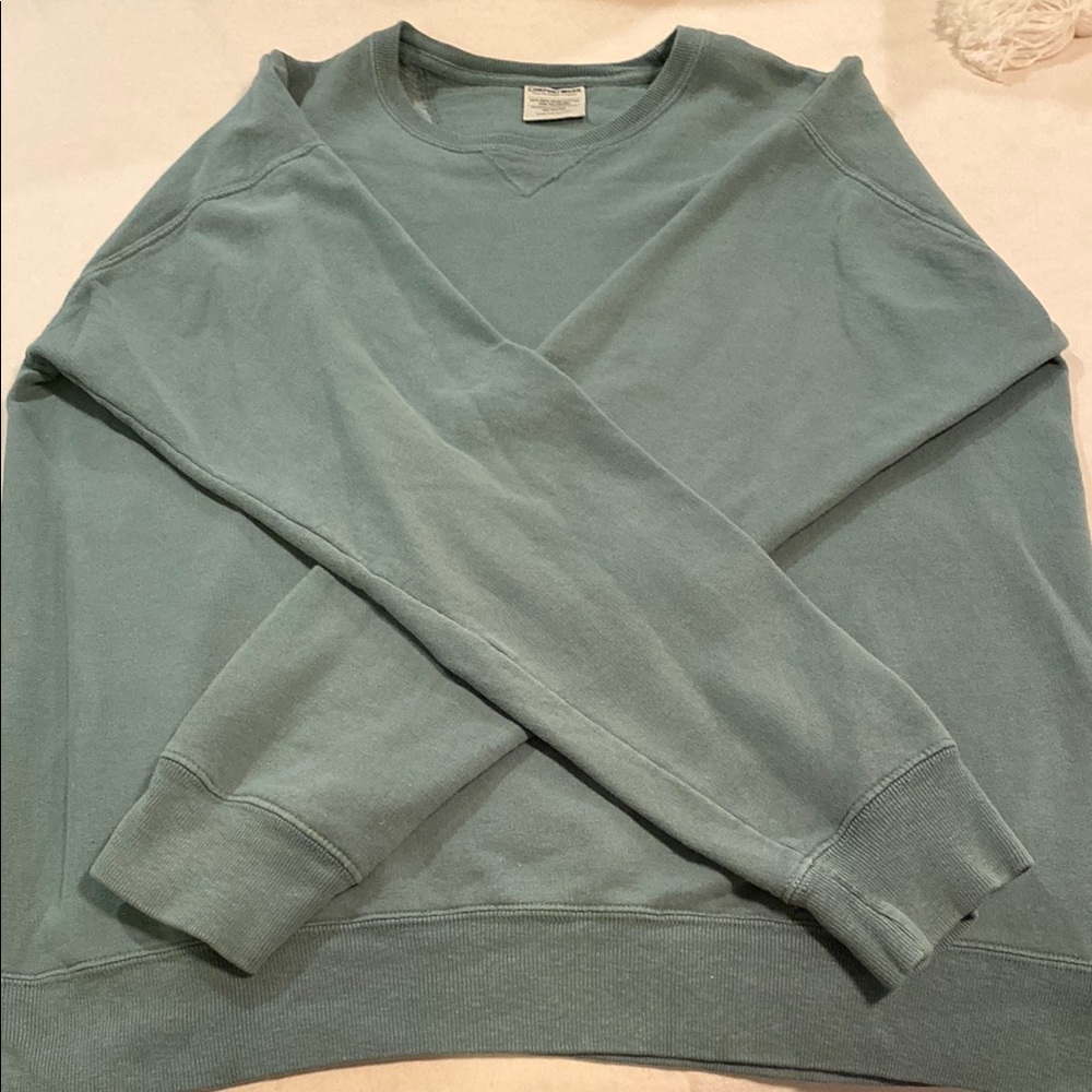 Hanes Green Crewneck Sweatshirt Relaxed Fit